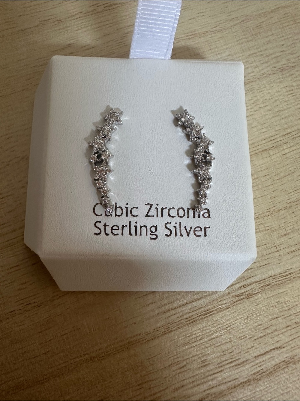 Sterling Silver Cubic Zirconia Ear Climbers